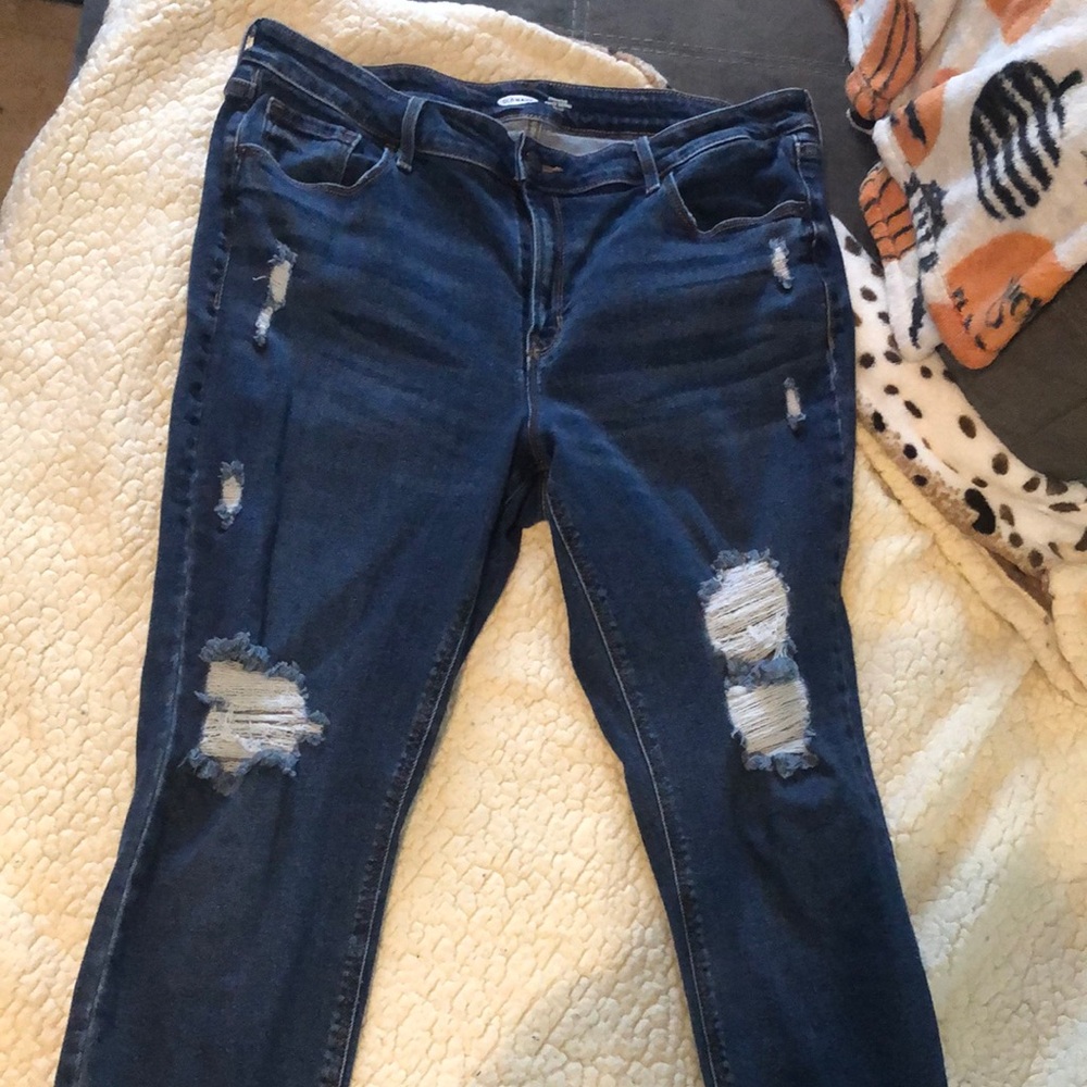 Old navy Women's Distressed Blue Jeans